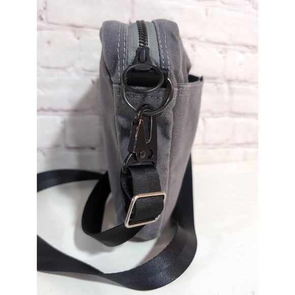 Moop Canvas Small Crossbody Bag Shark Blue Gray Convertible - Picture 6 of 11